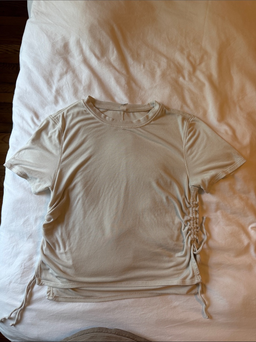 lululemon athletica Short Sleeve Ruched Side Tee - Cream